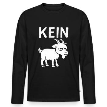 Lustiger Spruch Witzig Kein Bock Geschenkidee - Männer Premium Bio Langarmshirt - Schwarz - Vorne - Nico (187cm)