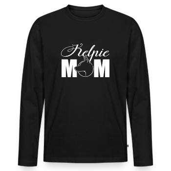 Kelpie Mom Profile Dogs Dog Wilsigns - Men's Premium Organic Long Sleeve Shirt - black - Front - Nico (187cm)