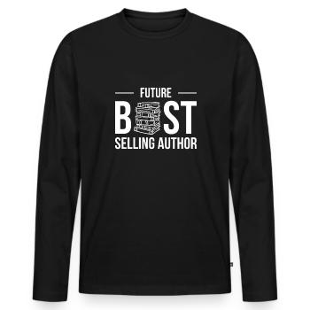 Future Best Selling Author - Männer Premium Bio Langarmshirt - Schwarz - Vorne - Nico (187cm)