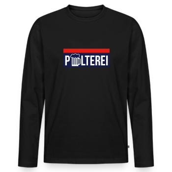 Polterei Geschenk JGA - Männer Premium Bio Langarmshirt - Schwarz - Vorne - Nico (187cm)