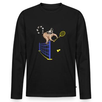 badminton badminton badminton player - Men's Premium Organic Long Sleeve Shirt - black - Front - Nico (187cm)