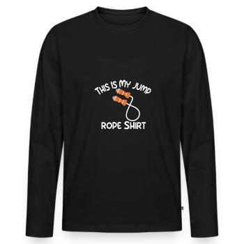Jump Rope Seilspringen Geschenk - Männer Premium Bio Langarmshirt - Schwarz - Vorne - Nico (187cm)