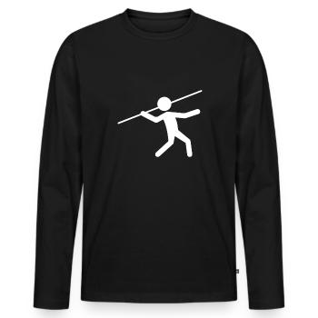Javelin Throw Javelin Thrower Shirt Cadeau - T-shirt manches longues Premium bio Homme - noir - Devant - Nico (187cm)