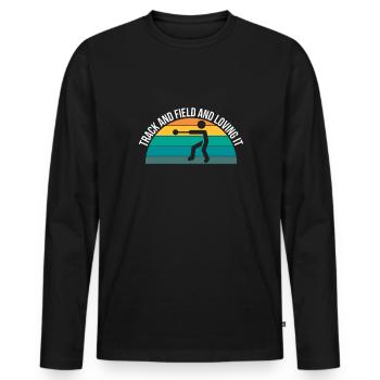 Track And Field Hammerwerfer Shirt Geschenk - Männer Premium Bio Langarmshirt - Schwarz - Vorne - Nico (187cm)