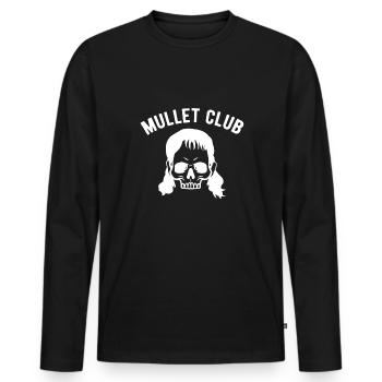 Mullet Club Shirt Geschenk Vokuhila - Männer Premium Bio Langarmshirt - Schwarz - Vorne - Nico (187cm)