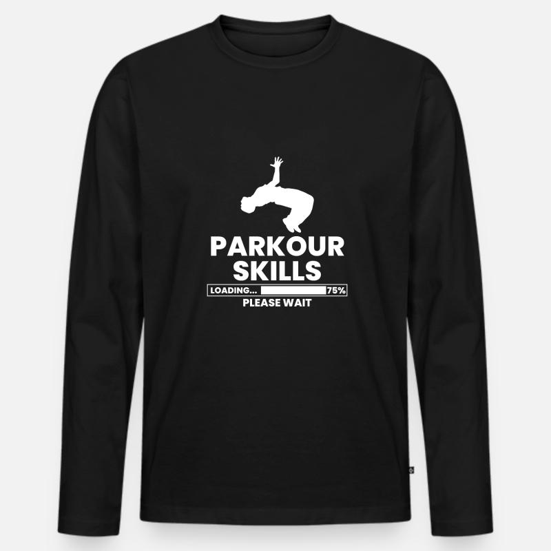 Parkour Skills Loading Shirt Geschenk - Männer Premium Bio Langarmshirt - Schwarz