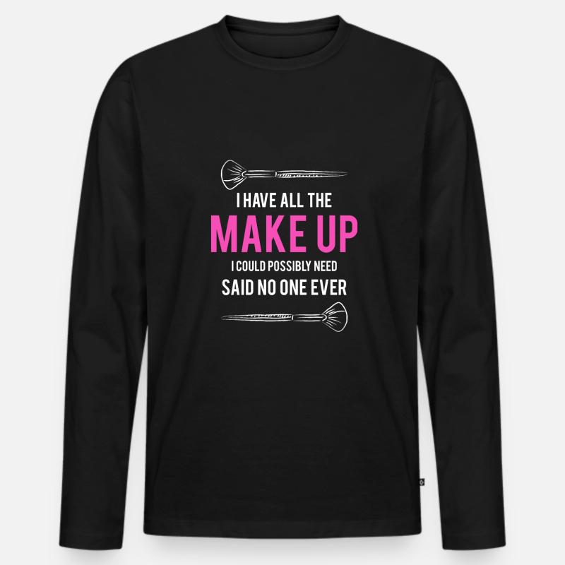 Makeup Geschenk Artist Shirt - Männer Premium Bio Langarmshirt - Schwarz