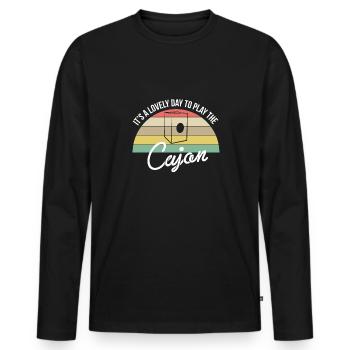 C’est une belle journée pour jouer à la chemise Cajon - T-shirt manches longues Premium bio Homme - noir - Devant - Nico (187cm)