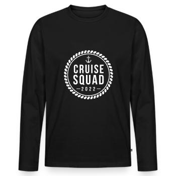 Cruise Squad 2022 Cruise Shirt Cadeau - T-shirt manches longues Premium bio Homme - noir - Devant - Nico (187cm)