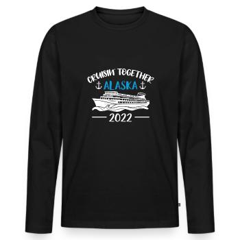 Cruising Together Alaska Shirt Cadeau - T-shirt manches longues Premium bio Homme - noir - Devant - Nico (187cm)