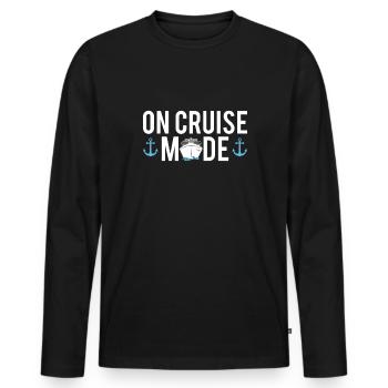 Sur Cruise Mode Chemise Cadeau Croisière - T-shirt manches longues Premium bio Homme - noir - Devant - Nico (187cm)