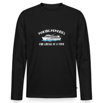 Making Memories One Cruise At A Time - Men's Premium Organic Long Sleeve Shirt - black - Front - Nico (187cm)