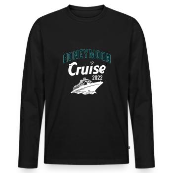 Honeymoon Cruise 2022 Shirt Geschenk - Männer Premium Bio Langarmshirt - Schwarz - Vorne - Nico (187cm)