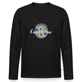 Honeymoon Flitterwochen Urlaub Shirt Karibik - Männer Premium Bio Langarmshirt - Schwarz - Vorne - Nico (187cm)