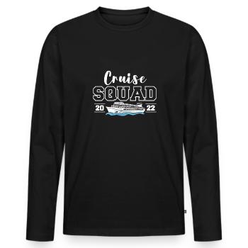 Cruise Squad 2022 Cruise Shirt Cadeau - T-shirt manches longues Premium bio Homme - noir - Devant - Nico (187cm)