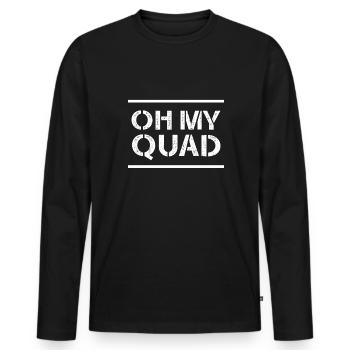 Oh My Quad Shirt Cadeau Quad Rider - T-shirt manches longues Premium bio Homme - noir - Devant - Nico (187cm)