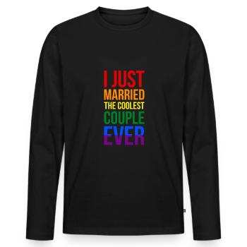 Je viens d’épouser le couple le plus cool de tous les temps - T-shirt manches longues Premium bio Homme - noir - Devant - Nico (187cm)