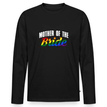 Mother of the Bride Gift Mother of the Bride LGBT - Men's Premium Organic Long Sleeve Shirt - black - Front - Nico (187cm)