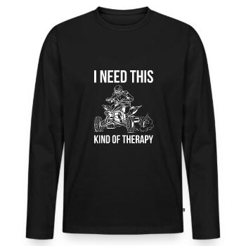 J’ai besoin de cette chemise de conducteur de quad enfant de thérapie - T-shirt manches longues Premium bio Homme - noir - Devant - Nico (187cm)