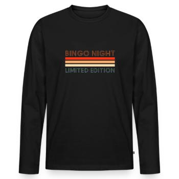 Bingo Night Limited Edition Shirt Geschenk - Männer Premium Bio Langarmshirt - Schwarz - Vorne - Nico (187cm)