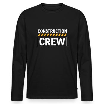 Construction Crew Straßenarbeiter - Männer Premium Bio Langarmshirt - Schwarz - Vorne - Nico (187cm)