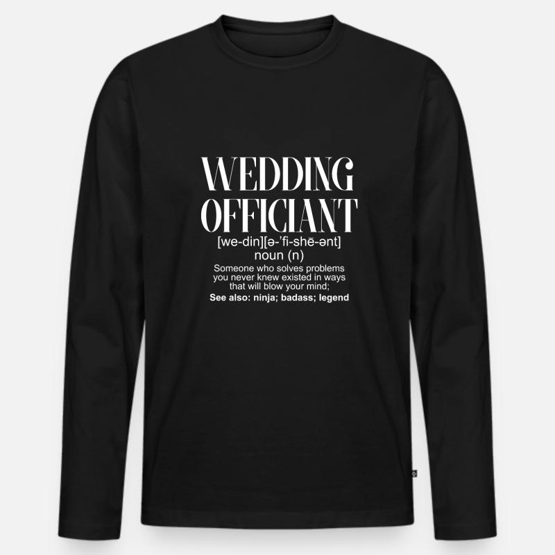 Wedding Officiant Definition Standesbeamter - Männer Premium Bio Langarmshirt - Schwarz