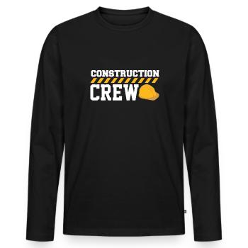 Construction Crew Straßenarbeiter - Männer Premium Bio Langarmshirt - Schwarz - Vorne - Nico (187cm)