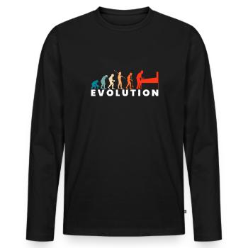 Evolution Pinball Shirt Pinball Machine - Men's Premium Organic Long Sleeve Shirt - black - Front - Nico (187cm)