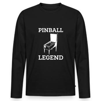Pinball Legend Gift Pinball Machine Shirt - T-shirt manches longues Premium bio Homme - noir - Devant - Nico (187cm)
