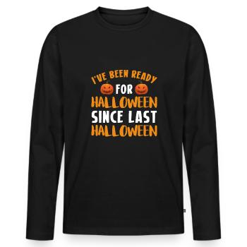 Ive est prêt pour Halloween depuis le dernier Halloween - T-shirt manches longues Premium bio Homme - noir - Devant - Nico (187cm)