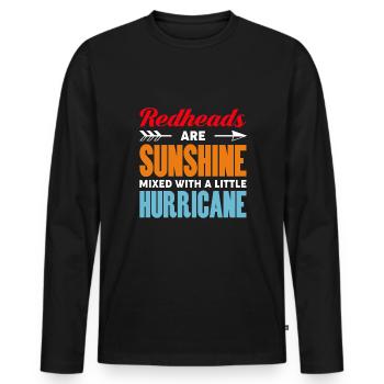 Les roux sont le soleil mélangé avec un petit ouragan - T-shirt manches longues Premium bio Homme - noir - Devant - Nico (187cm)