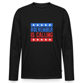 Roevember appelle le cadeau de chemise du féminisme - T-shirt manches longues Premium bio Homme - noir - Devant - Nico (187cm)