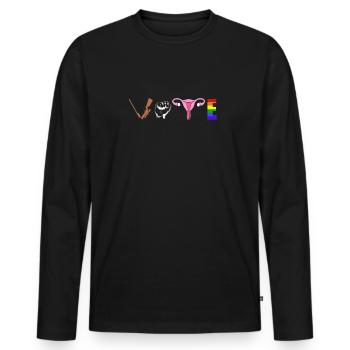 Love Roevember Chemise des droits des femmes Cadeau - T-shirt manches longues Premium bio Homme - noir - Devant - Nico (187cm)