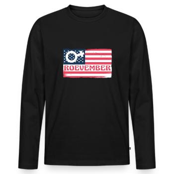 USA Flag America Flag Roevember Chemise - T-shirt manches longues Premium bio Homme - noir - Devant - Nico (187cm)