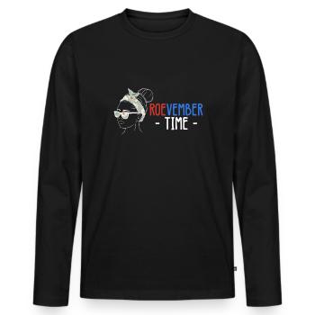 Roevember Time Shirt Gift - Men's Premium Organic Long Sleeve Shirt - black - Front - Nico (187cm)
