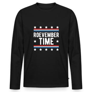 Roevember Time Shirt Gift - Men's Premium Organic Long Sleeve Shirt - black - Front - Nico (187cm)