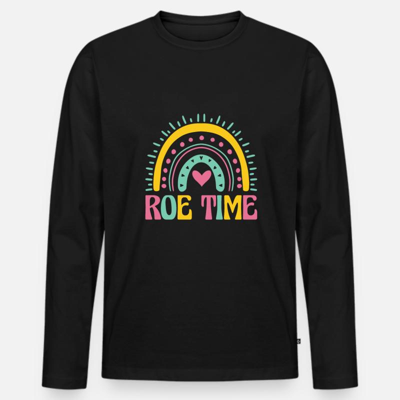 Roe Time Shirt Geschenk Roevember - Männer Premium Bio Langarmshirt - Schwarz