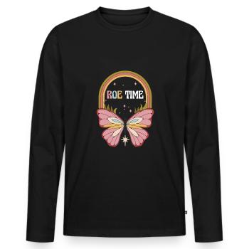 Roe Time Chemise Vintage Rétro Roevember - T-shirt manches longues Premium bio Homme - noir - Devant - Nico (187cm)