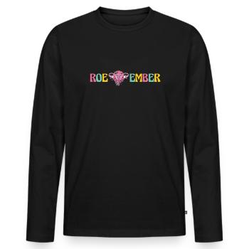Roevember Shirt Cadeau - T-shirt manches longues Premium bio Homme - noir - Devant - Nico (187cm)