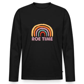 Roe Time Vintage Rétro Roevember - T-shirt manches longues Premium bio Homme - noir - Devant - Nico (187cm)