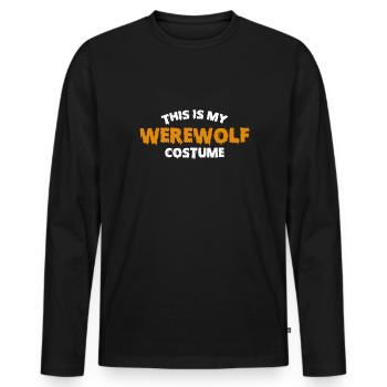 Ceci est ma chemise de costume de loup-garou Werwolf - T-shirt manches longues Premium bio Homme - noir - Devant - Nico (187cm)