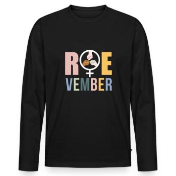 Roevember Shirt Gift - Men's Premium Organic Long Sleeve Shirt - black - Front - Nico (187cm)