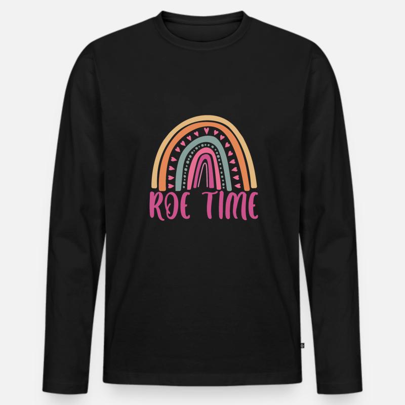 Roe Time Shirt Geschenk Roevember - Männer Premium Bio Langarmshirt - Schwarz