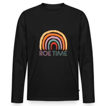 Cadeau de chemise Roe Time Roevember - T-shirt manches longues Premium bio Homme - noir - Devant - Nico (187cm)