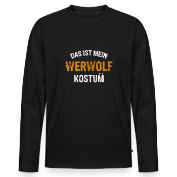 Das Ist Mein Werwolf Kostüm Shirt Geschenk - Männer Premium Bio Langarmshirt - Schwarz - Vorne - Nico (187cm)