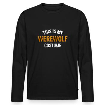 Ceci est ma chemise de costume de loup-garou Werwolf - T-shirt manches longues Premium bio Homme - noir - Devant - Nico (187cm)