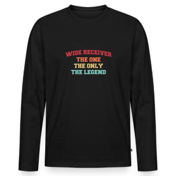 Wild Receiver The One The Only The Legend - Men's Premium Organic Long Sleeve Shirt - black - Front - Nico (187cm)