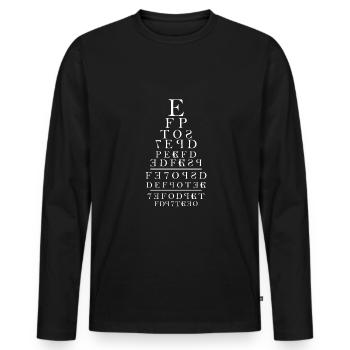 Dyslexia Dyslexic Shirt Gift - Men's Premium Organic Long Sleeve Shirt - black - Front - Nico (187cm)