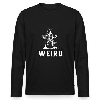 Weird Werewolf Shirt Werwolf - Männer Premium Bio Langarmshirt - Schwarz - Vorne - Nico (187cm)