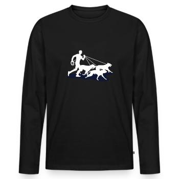 Hundesitter Shirt Geschenk Dog Sitter - Männer Premium Bio Langarmshirt - Schwarz - Vorne - Nico (187cm)